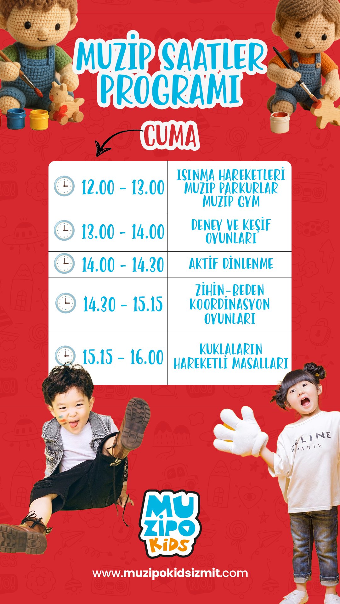 Cuma etkinlik takvimi