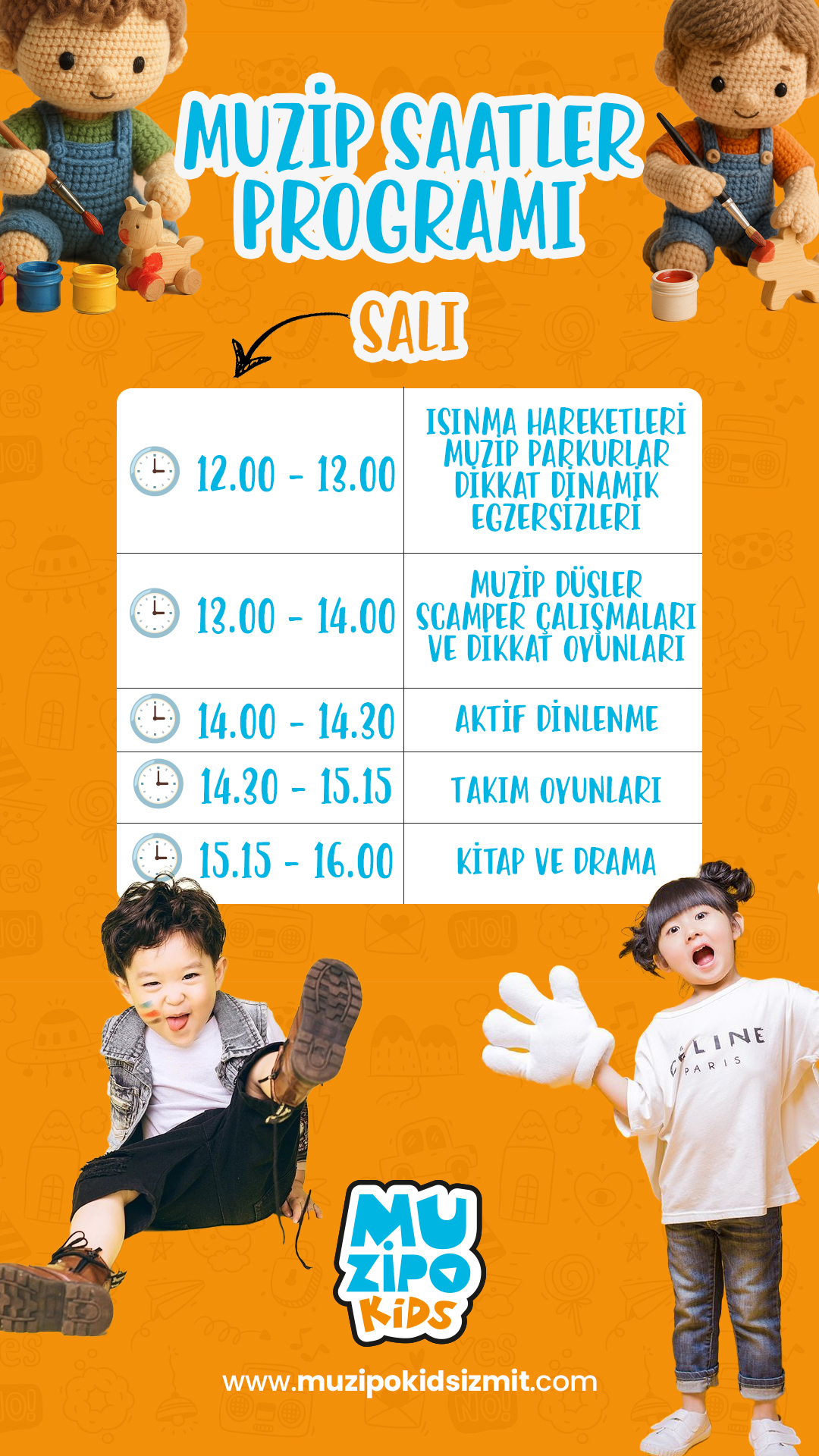 Salı etkinlik takvimi